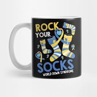 Down Syndrome Awareness Rock Your Socks T21 Mug